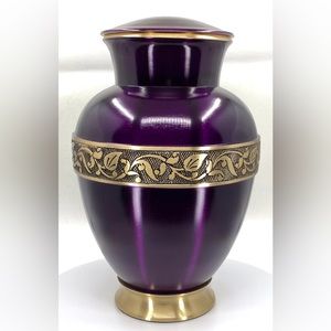 NWT Purple Amethyst Brass Urn